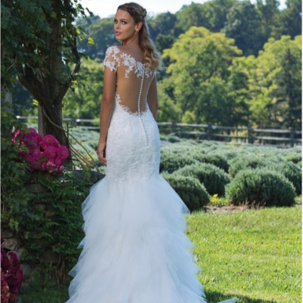 Sincerity Bridal 3985-Ivory Off The Shoulder Wedding Dress